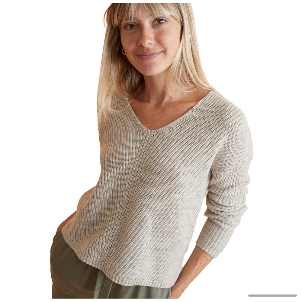 Marine Layer Elisa Pullover Sweater - Oatmeal - Picture 6 of 11